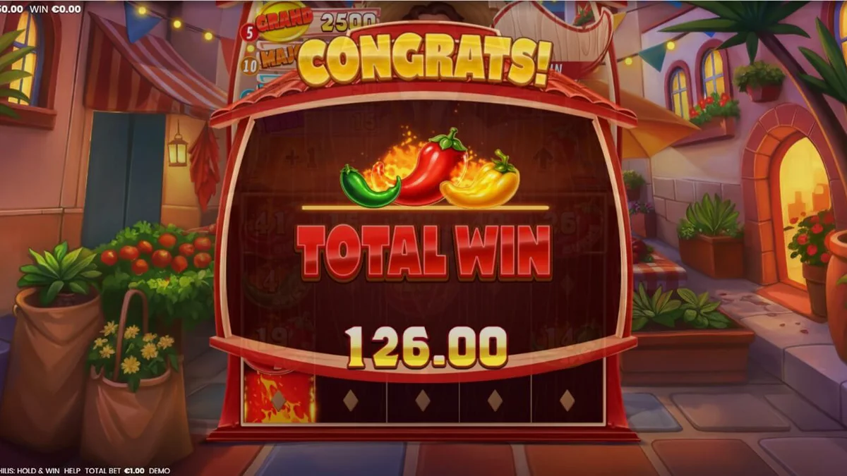 Tampilan visual slot 3 Blazing Chilis dengan tema fiesta Meksiko yang meriah