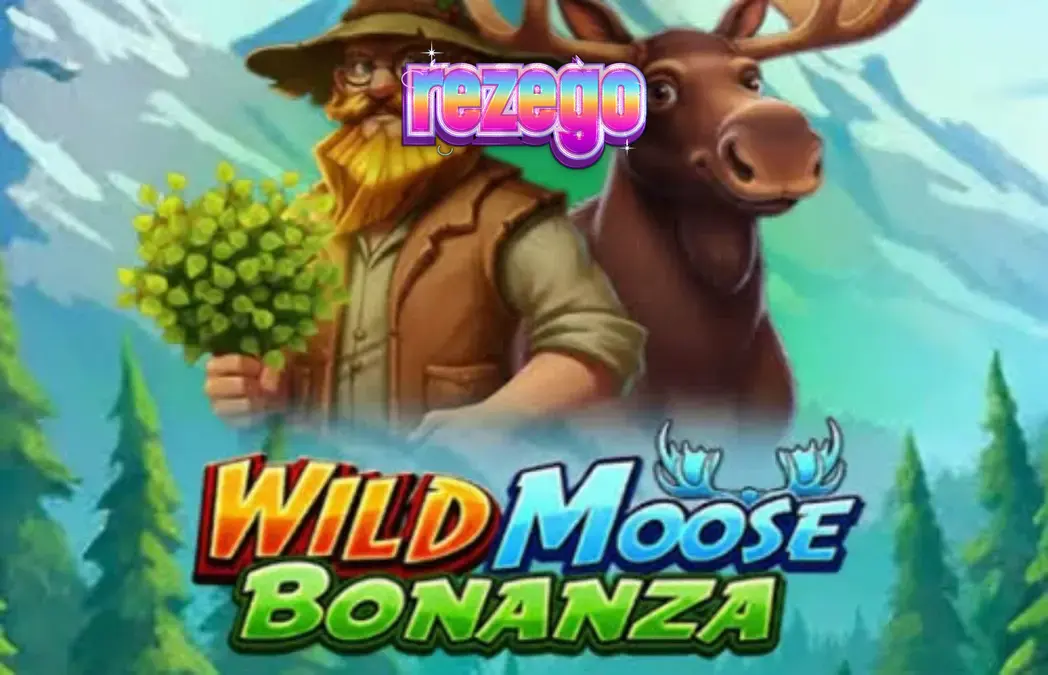 Pemandangan hutan belantara dengan simbol moose dalam permainan slot Wild Moose Bonanza